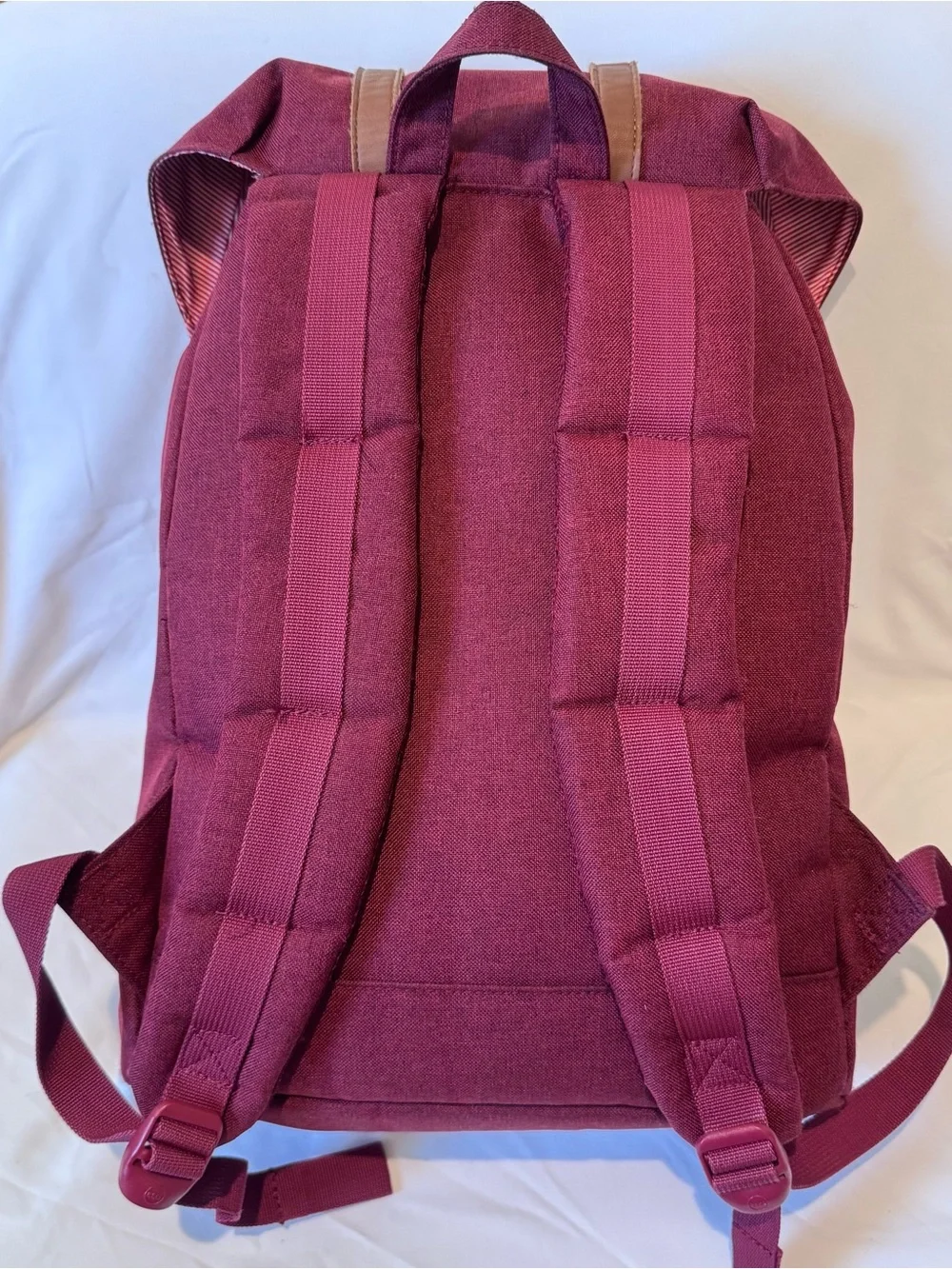 Herschel Supply Co. Retreat Backpack Laptop Bag Wine Red/Tan NWOT